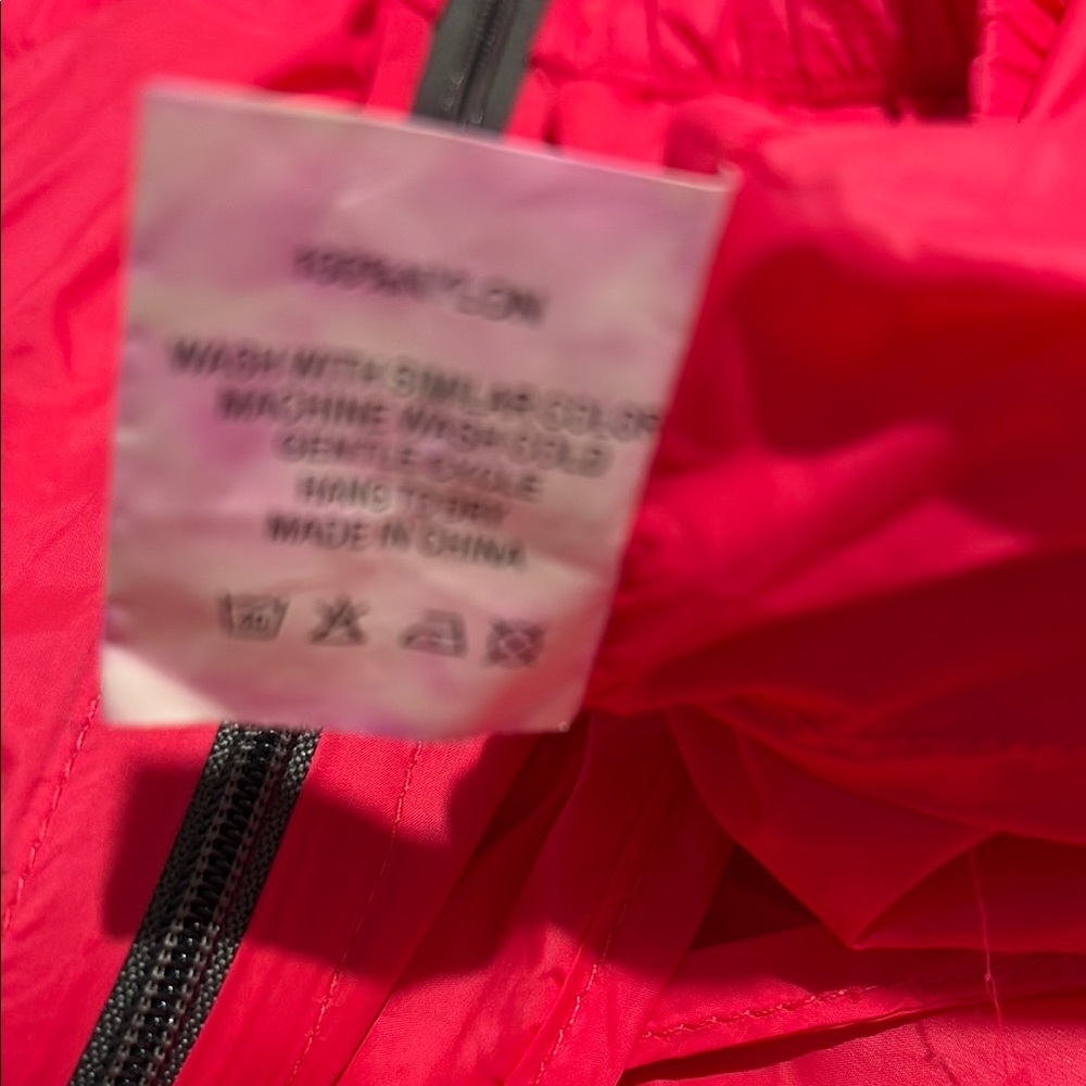 ZYIA Vibrant Windbreaker Jacket Coral Pink Lightweight Hooded Activewear - Picture 9 of 12